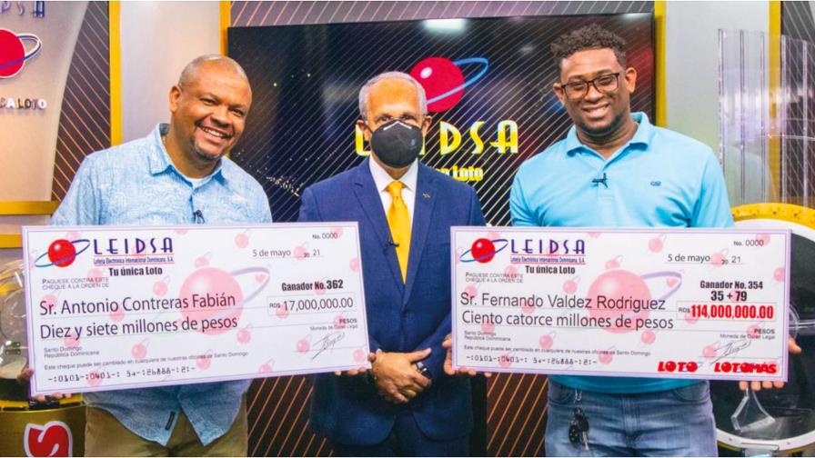Leidsa entrega RD$131 millones a dos ganadores