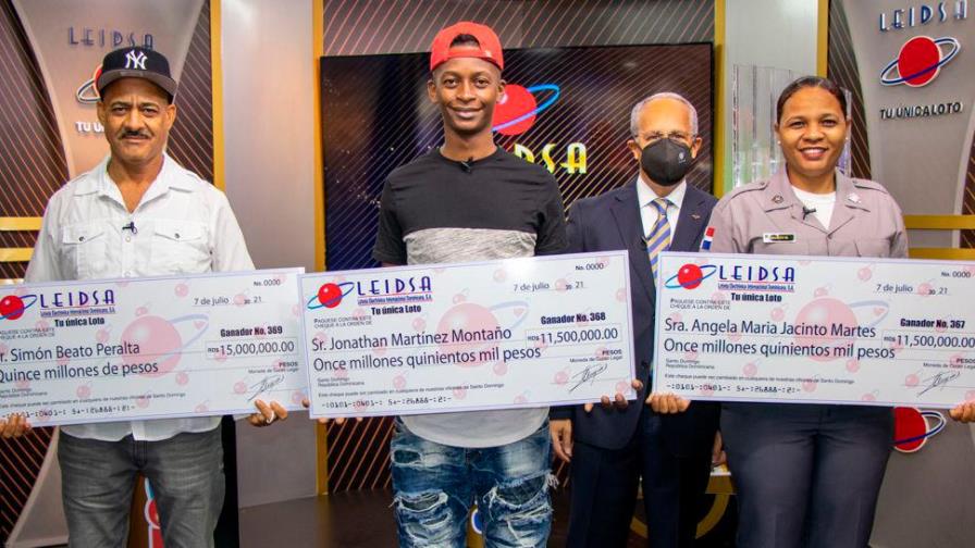Leidsa entrega 38 millones a tres nuevos millonarios