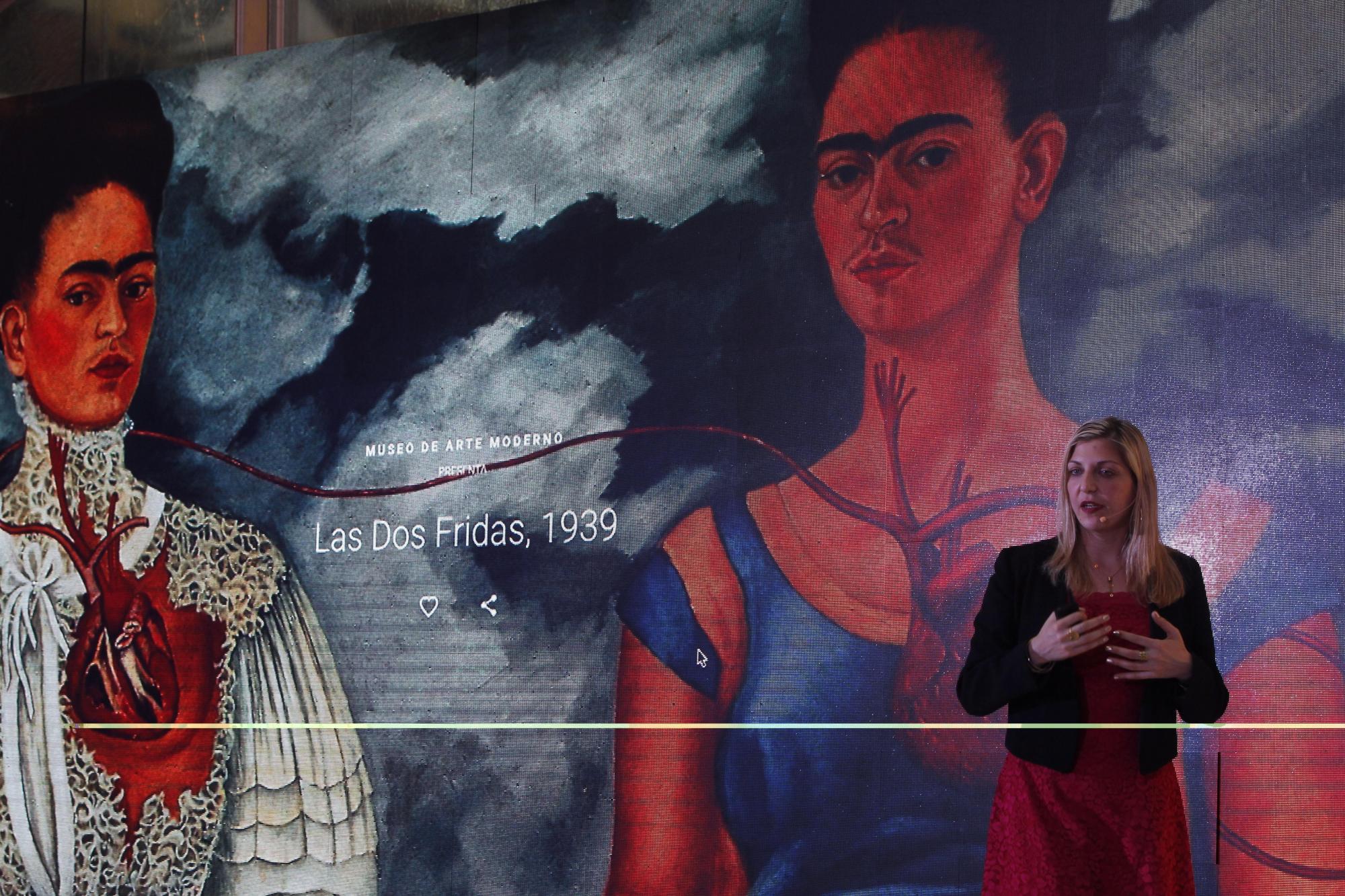 Luisella Mazza, directora de operaciones de Google presenta la iniciativa Las caras de Frida, proyecto impulsado por Google Arts & Culture. 