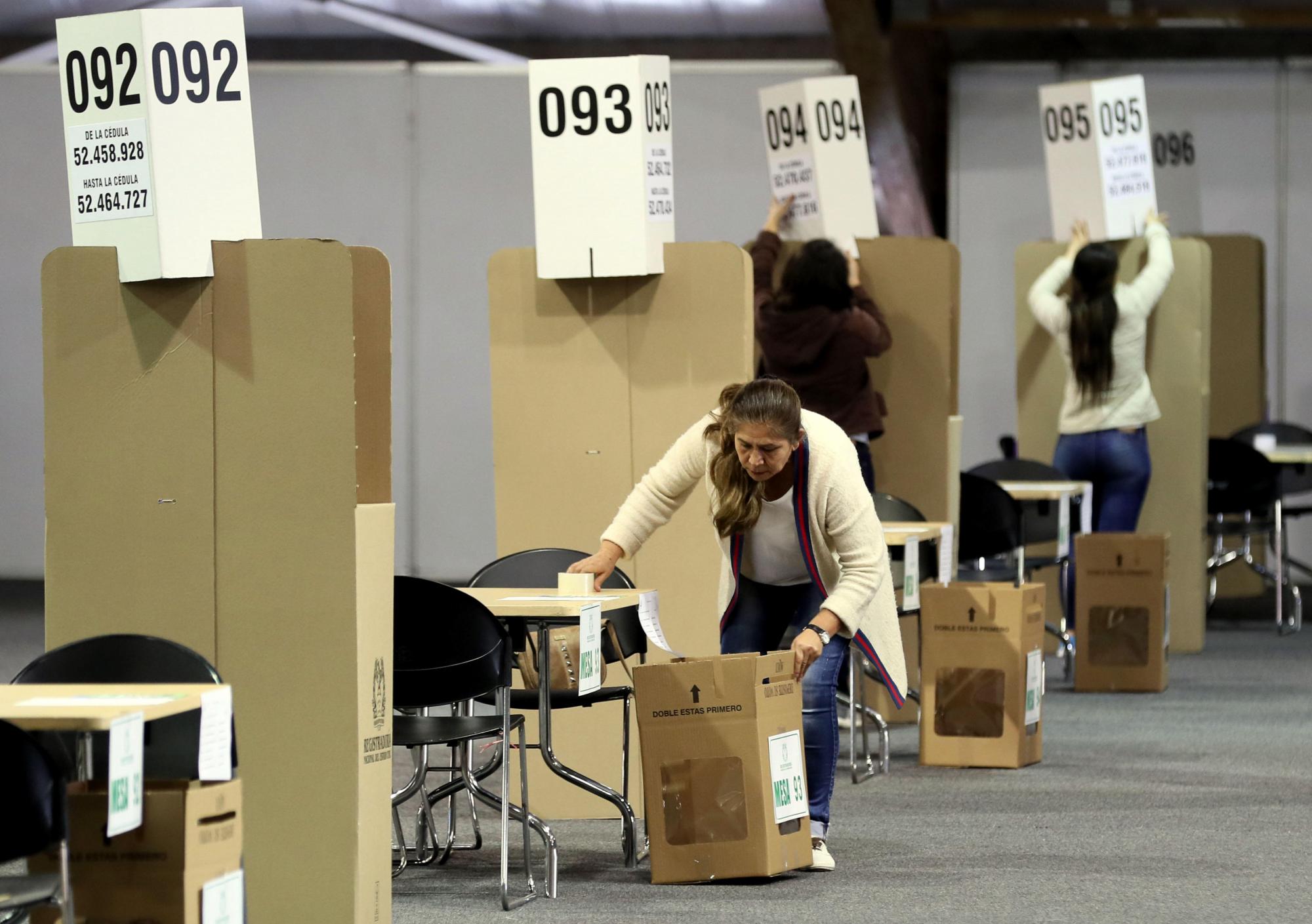 Preparativos elecciones en Colombia