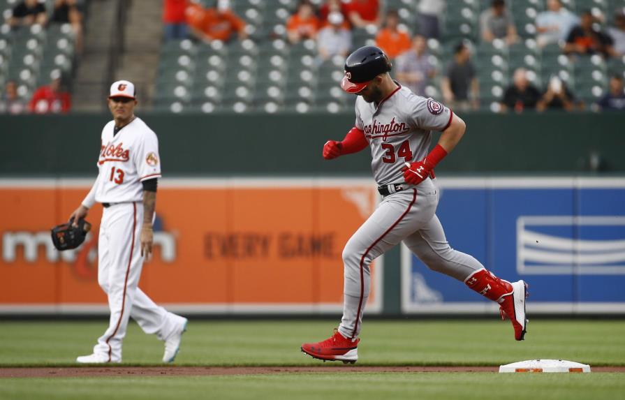 Harper alcanza los 17 cuadrangulares y los Nacionales superan a los Orioles