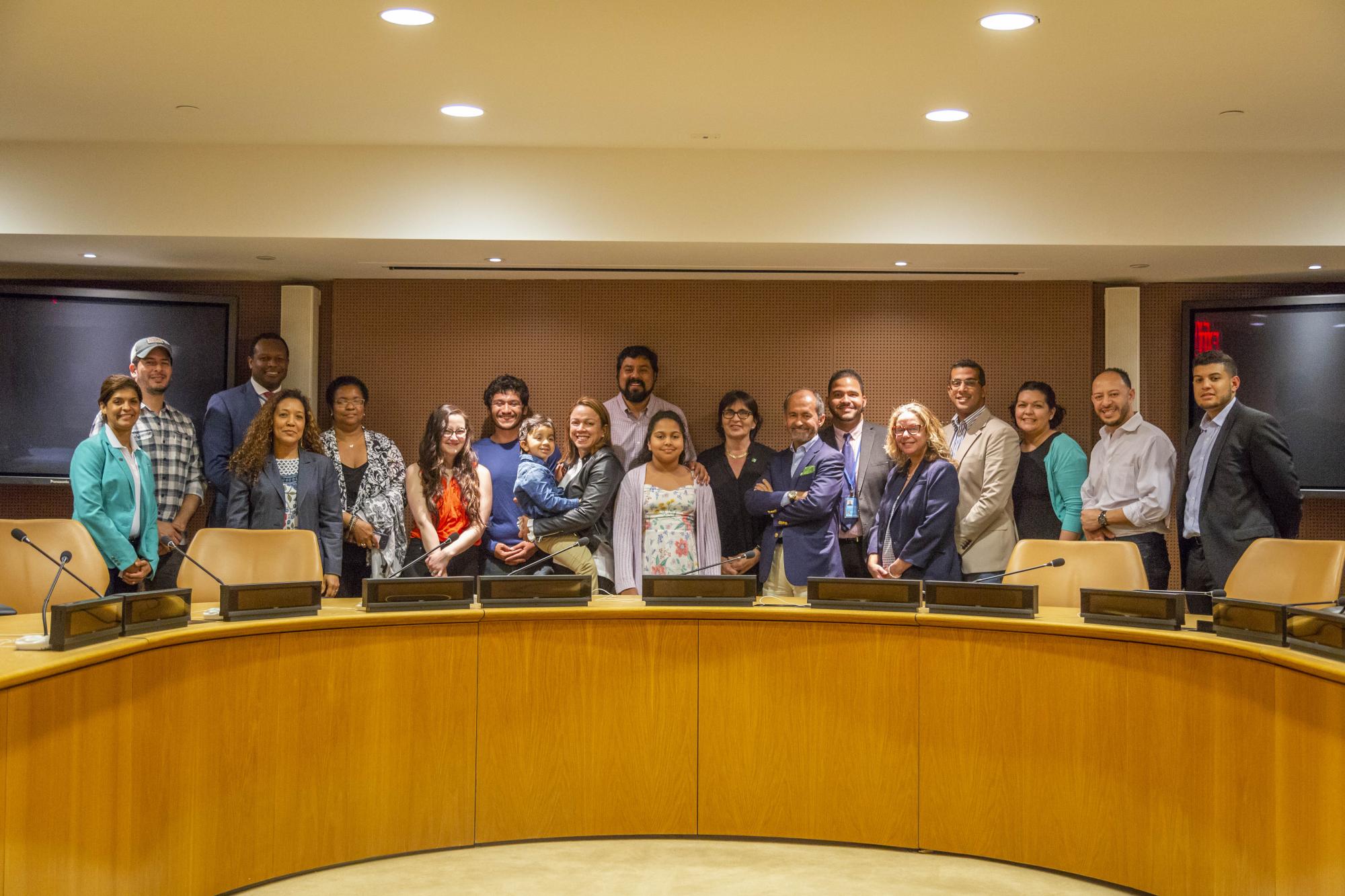 Parte de los asistentes a la proyección en Naciones Unidas.