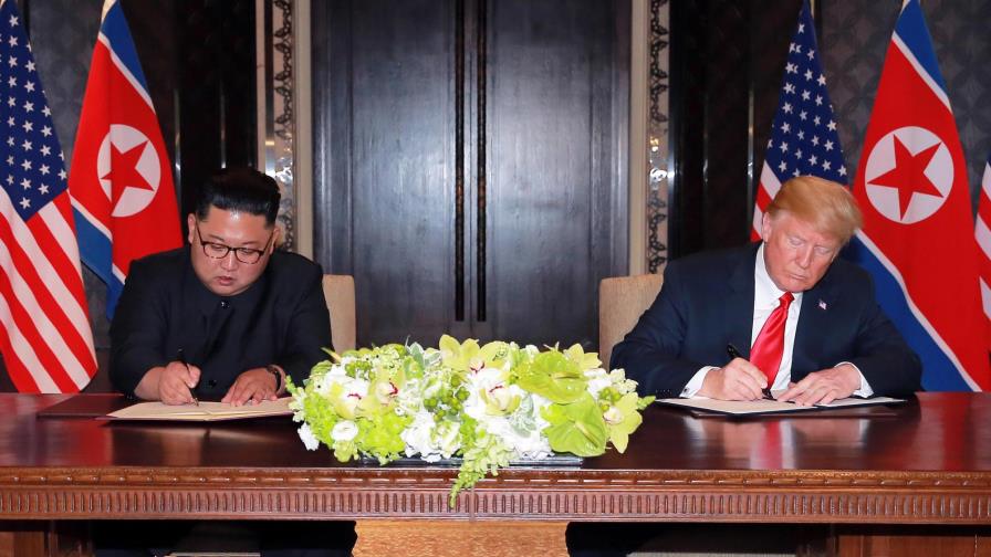 Kim y Trump de acuerdo en acciones simultáneas para paz y desnuclearización