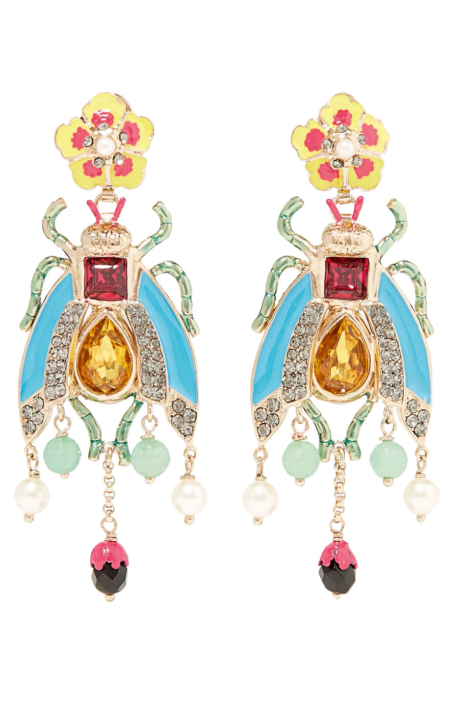 Aretes colgantes Etro.