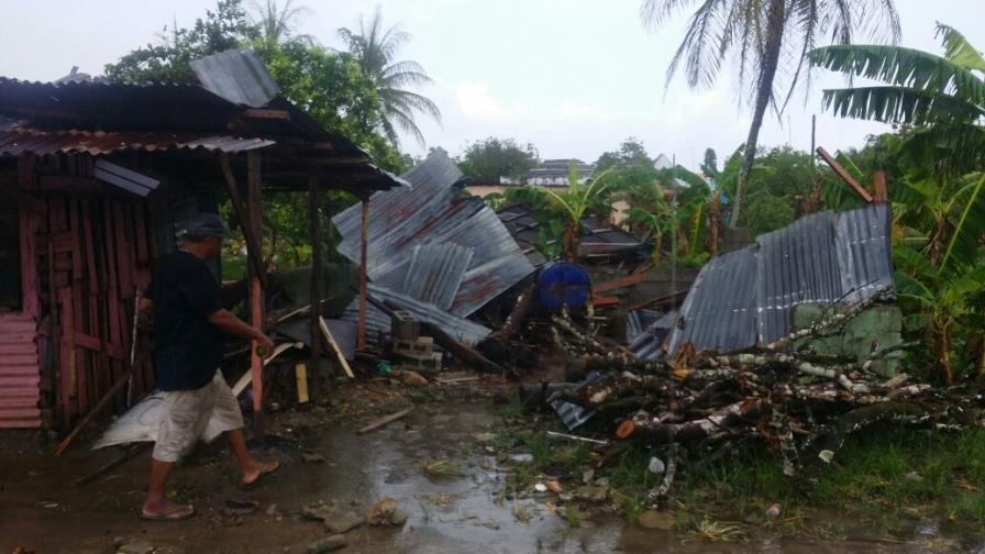 Ventarrón destruye vivienda y afecta otras 18 en comunidades de San Francisco de Macorís