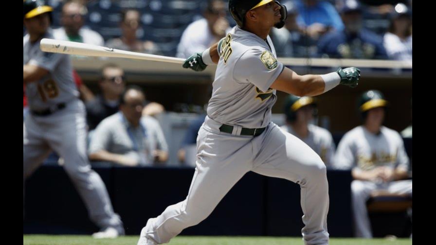 Franklin Barreto dispara jonrón en paliza de Oakland sobre Padres