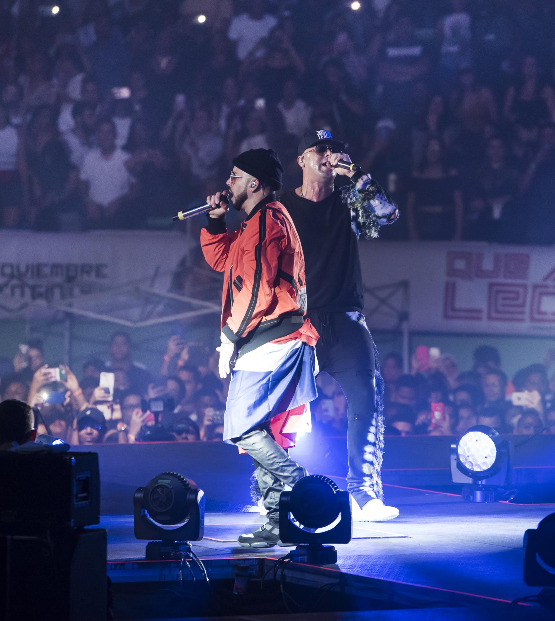 Wisin & Yandel llegaron a dar apoyo a su amigo Ozuna. 