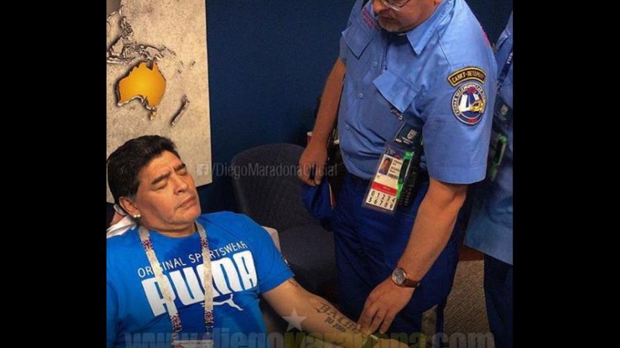 Maradona dice que se encuentra bien tras indisposición Maradona dice que se encuentra bien tras indisposición