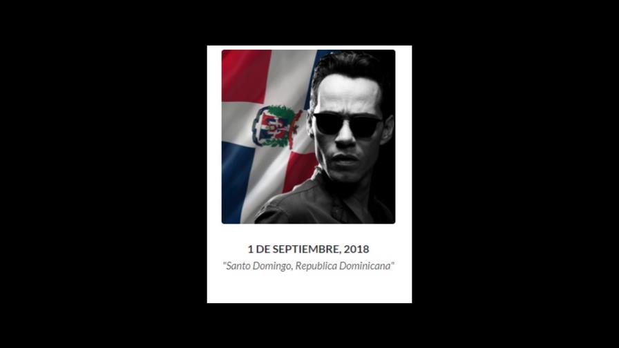 Web de Marc Anthony confirma concierto Web de Marc Anthony confirma concierto