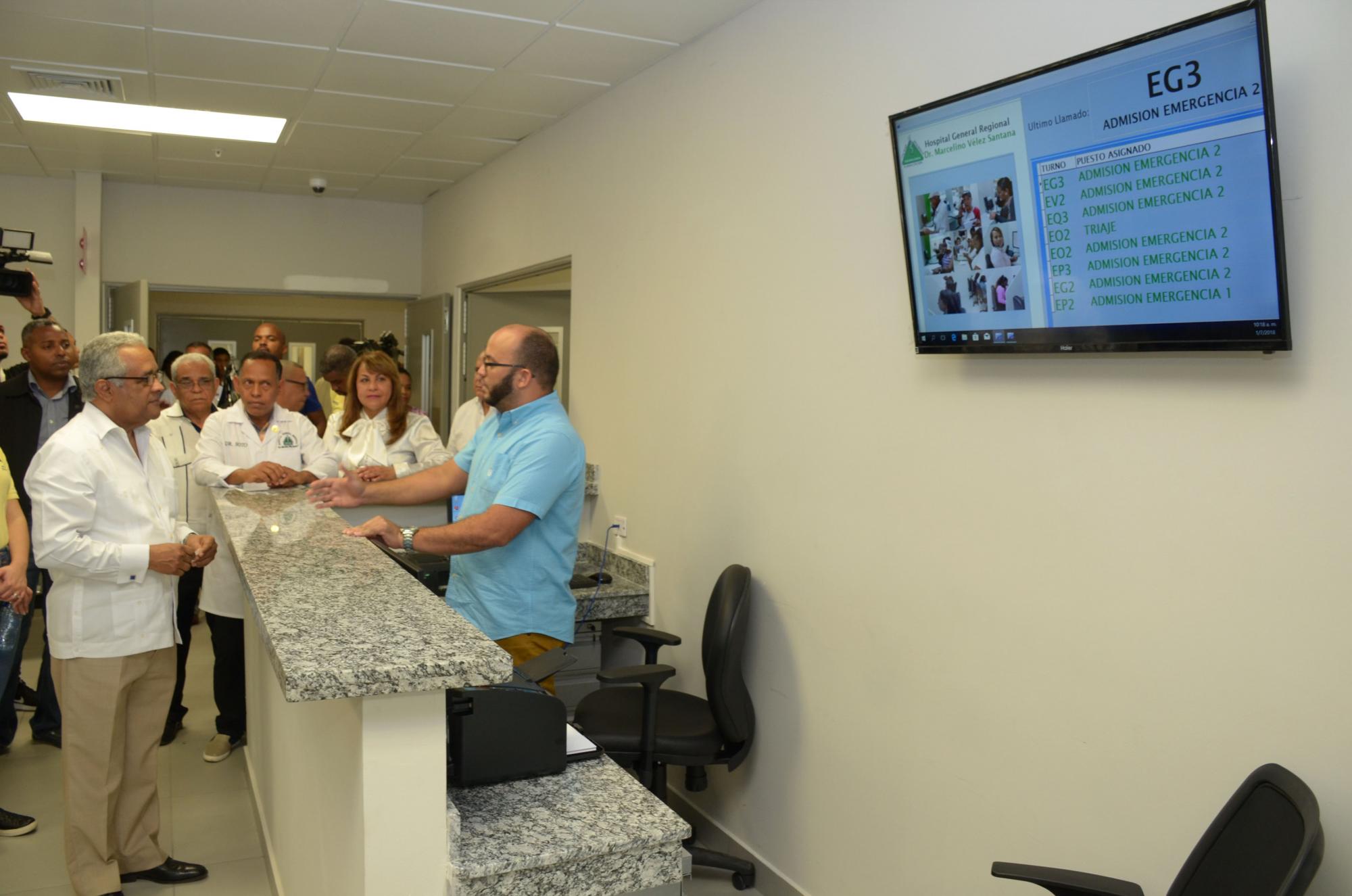 Vista de  la recepción de la nueva emergencia. 