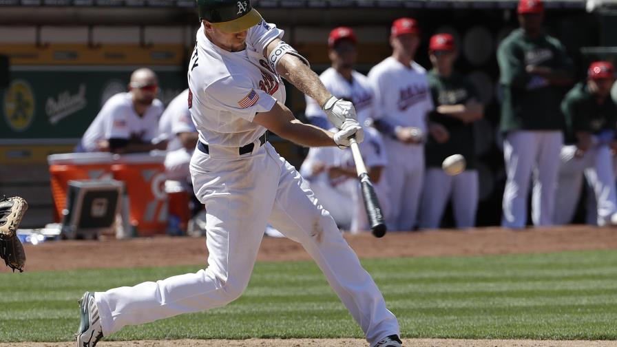 Piscotty batea 3 dobles para liderar victoria de Oakland sobre los Padres