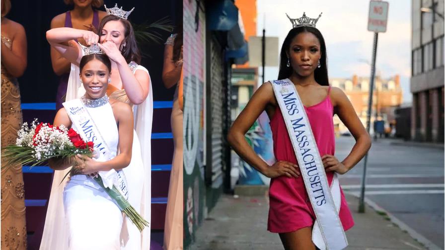 Dominicana es primera mujer de color coronada Miss Massachusetts 