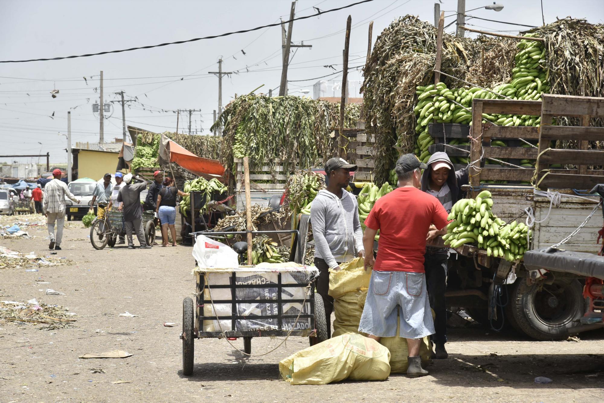 Vista de una de las vías de acceso al Mercado Nuevo de Villa Francisca.