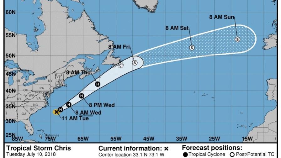 Chris se convierte en el segundo huracán de la temporada en el Atlántico Chris se convierte en el segundo huracán de la temporada en el Atlántico