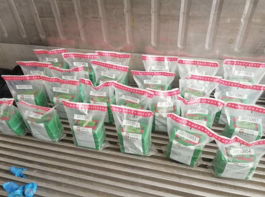 DNCD decomisa 125 paquetes de sustancia presume es cocaína en el puerto de Manzanillo