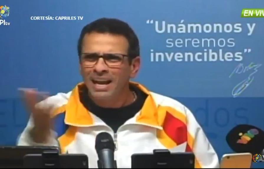 Capriles aboga por la reunificación opositora y un “plan mínimo” de acción