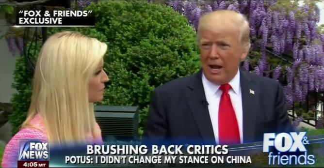 Presidente Donald Trump es entrevistado por presentadora del canal Fox News