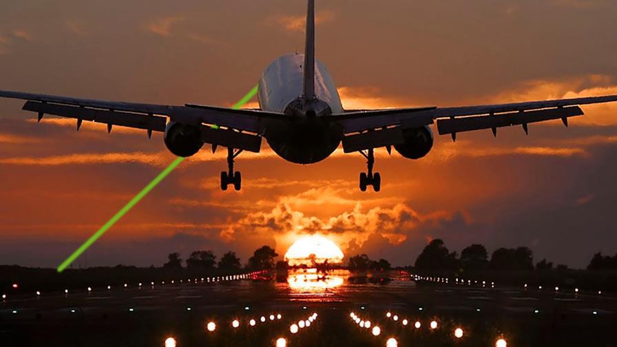 El IDAC reitera advertencia sobre peligro de apuntar con rayo láser a los aviones