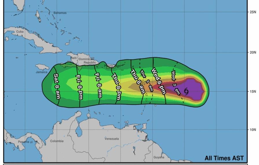 Centro de tormenta Isaac se desplazará mañana por las Antillas Menores  