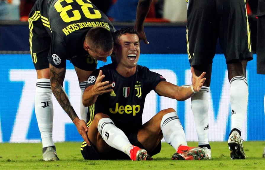 La Juventus gana al Valencia, Cristiano Ronaldo fue expulsado 
