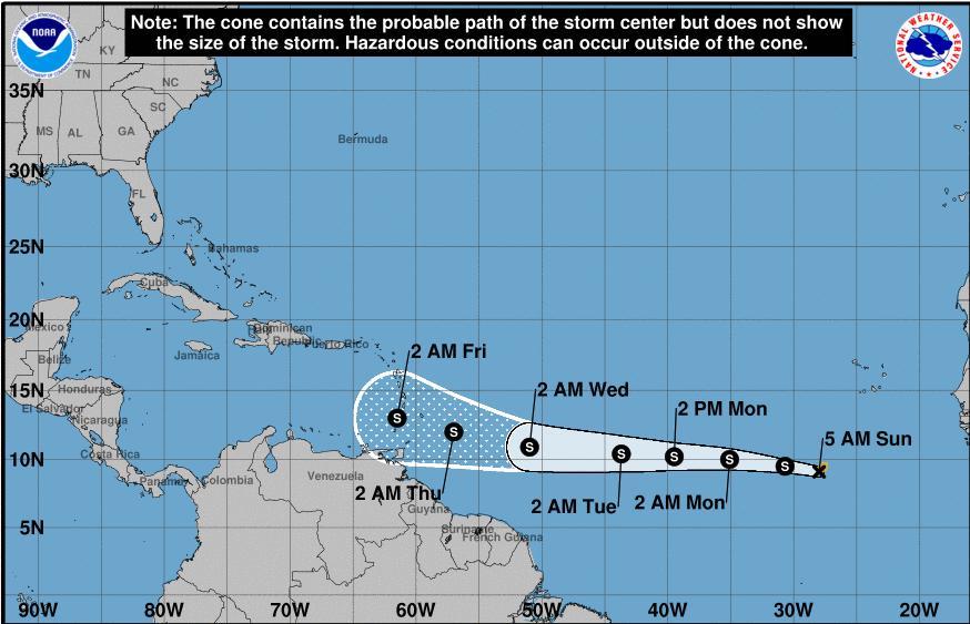 Tormenta Tropical Kirk podría debilitarse al llegar a las Antillas