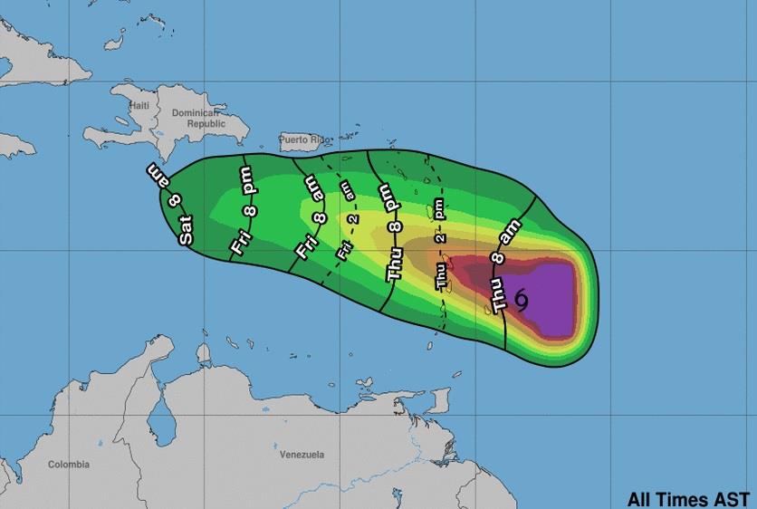 Tormenta Kirk se acerca a las Antillas Menores con riesgo de inundaciones 