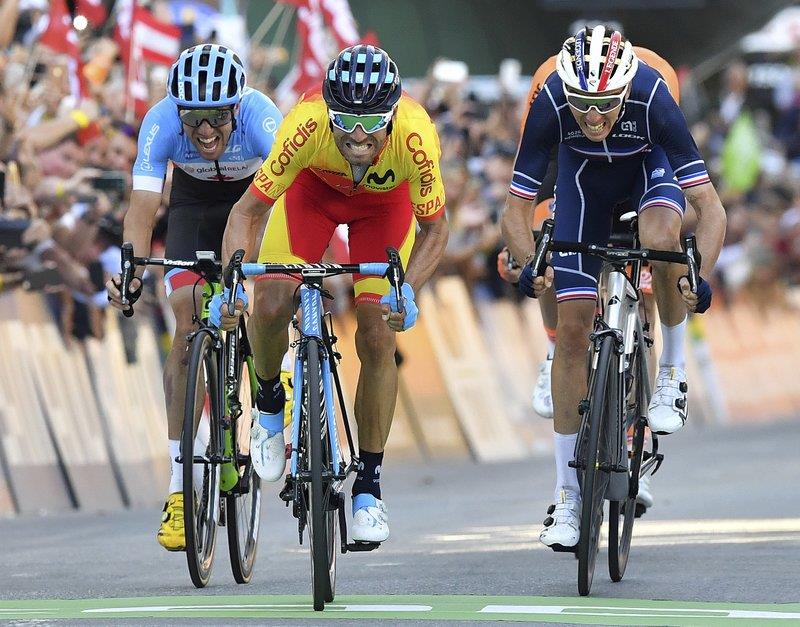 Alejandro Valverde se lleva por primera vez el Mundial de ruta