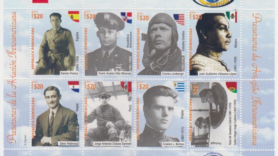 Inposdom inmortaliza a los pilotos Frank Féliz Miranda y Zoilo Hermógenes García en sellos postales