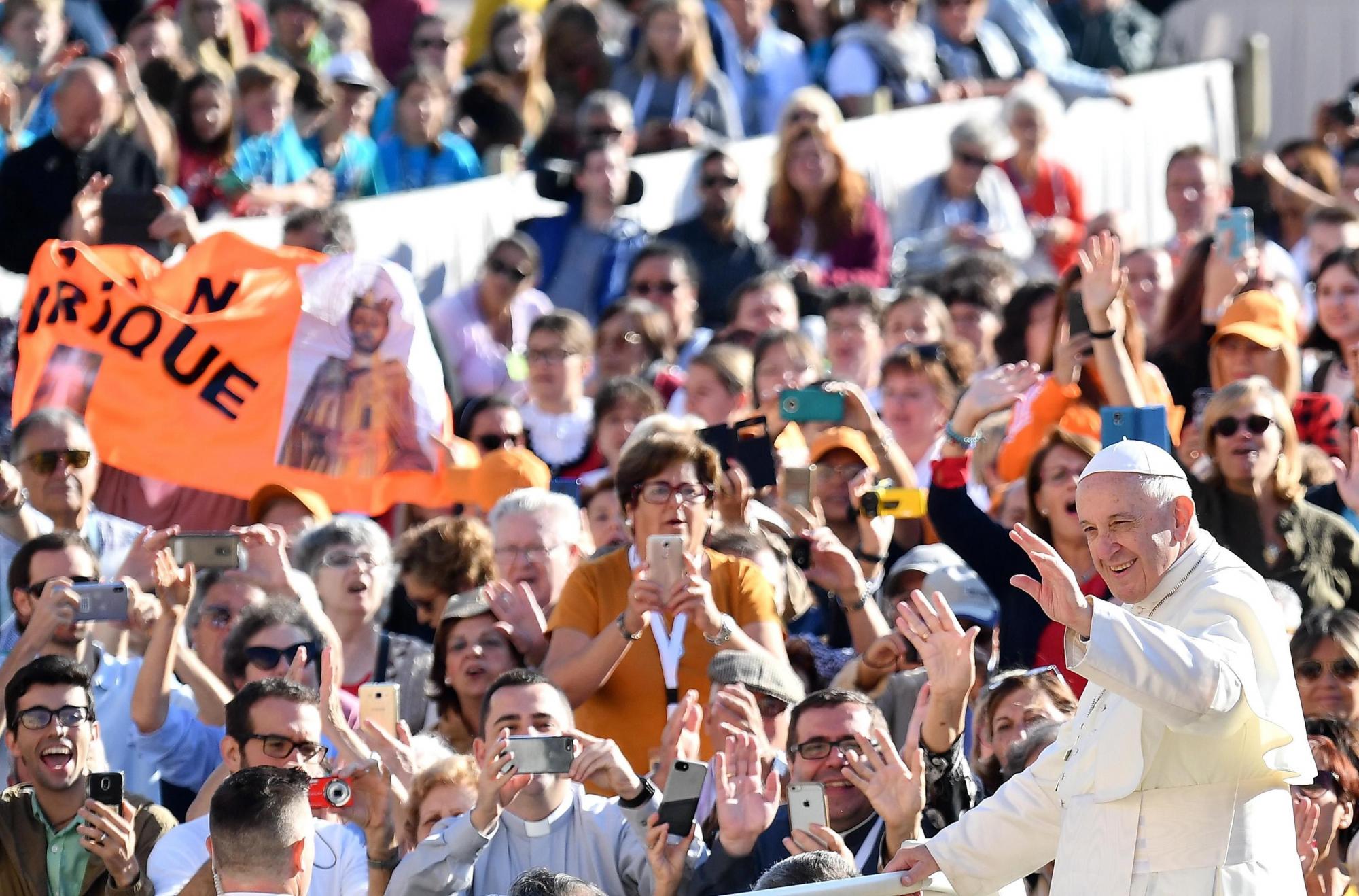 El papa Francisco en su audiencia 
