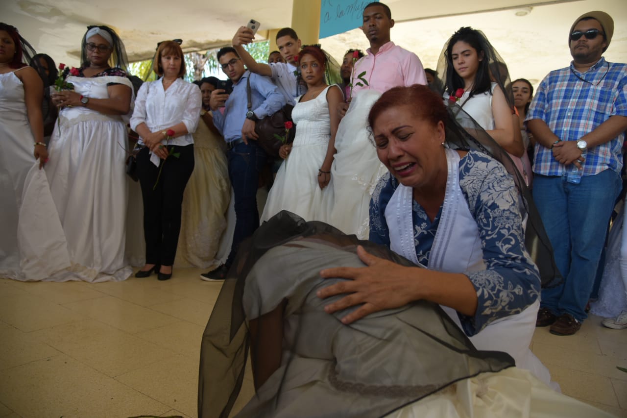 Se escenificaron escenas  contra la violencia a las mujeres