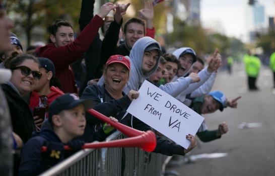 Los Medias Rojas de Boston celebran título de Serie Mundial