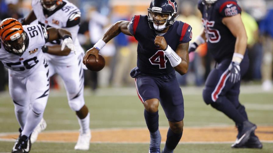 Deshaun Watson logra  touchdown en su primer partido y Texans superan a Bengals 