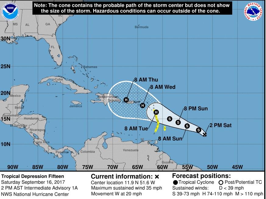 Con actual trayectoria, potencial tormenta tropical afectaría a República Dominicana