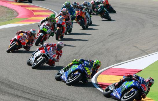 Los españoles invadieron el podio en MotoGP de Aragón
