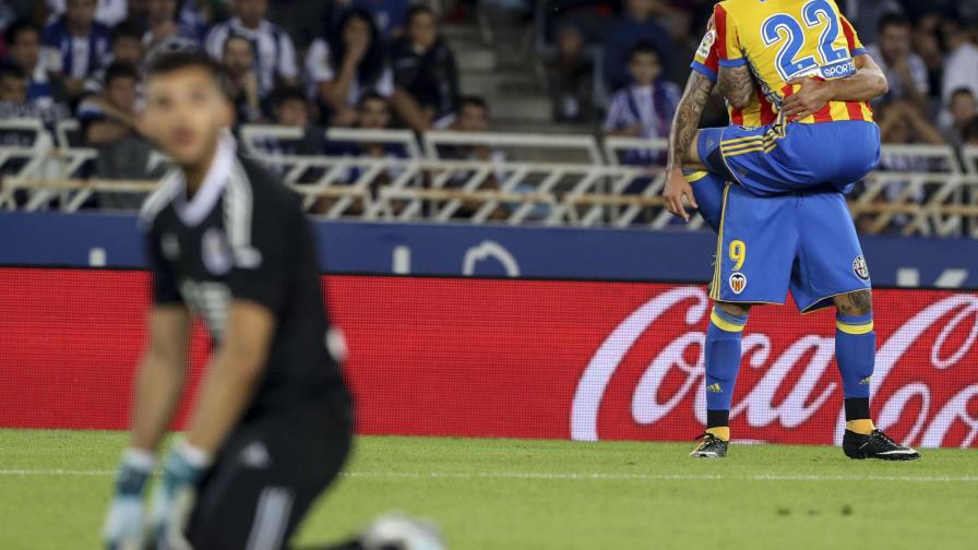 Otro gol de Zaza da triunfo a Valencia sobre Real Sociedad 