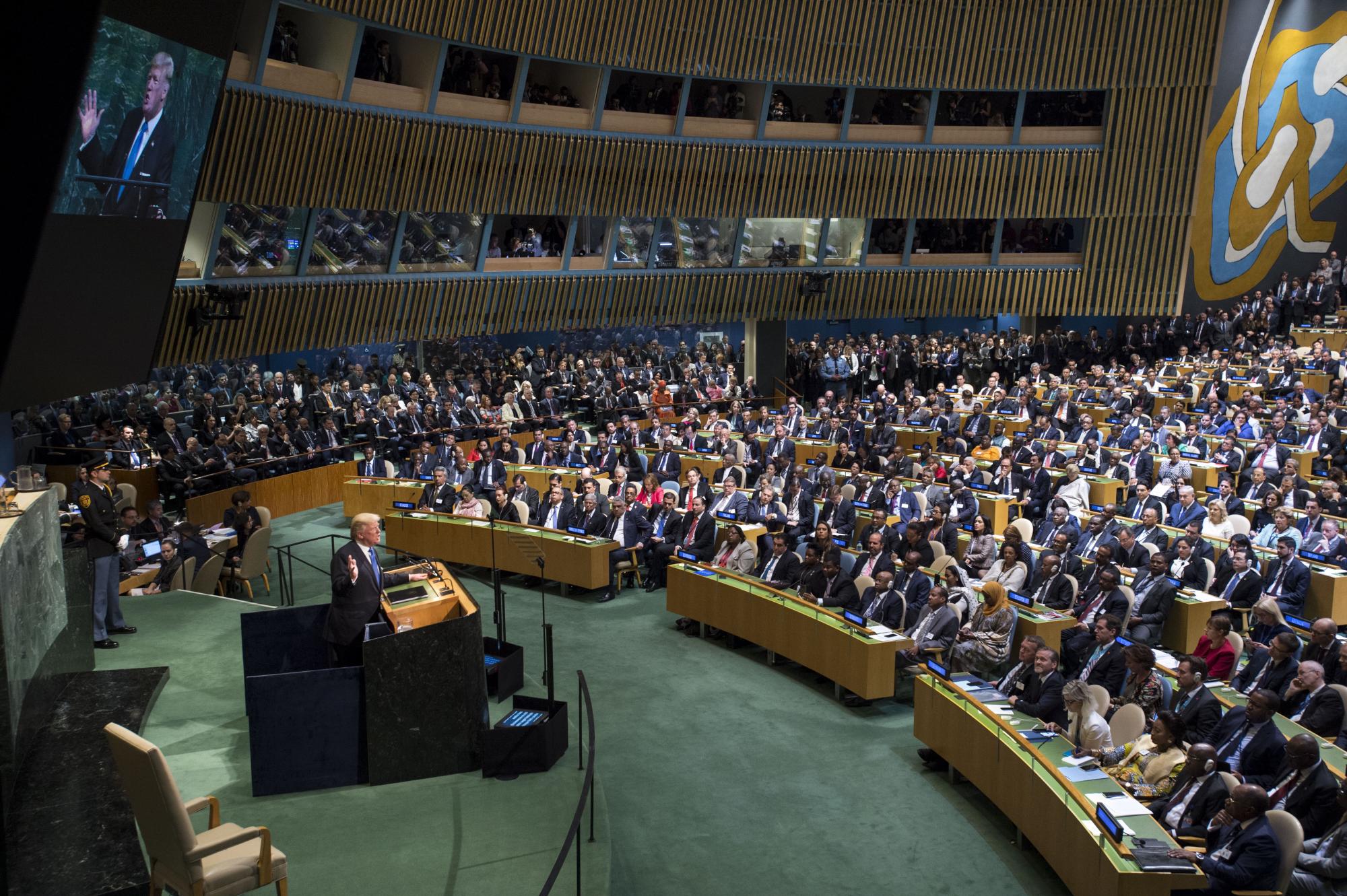 Intervención del presidente de Estados Unidos, Donald Trump, durante la Asamblea General de la ONU.