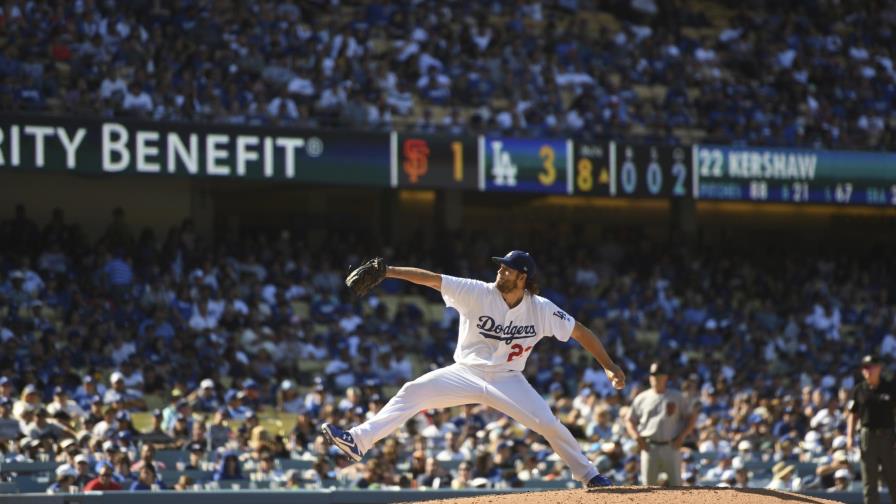 Kershaw consigue 18vo triunfo; Dodgers vencen a Gigantes Kershaw consigue 18vo triunfo; Dodgers vencen a Gigantes