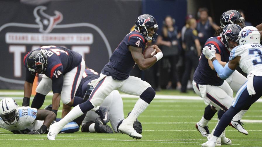 Watson consigue 5 TDs y Texans aniquilan 57-14 a Titans 