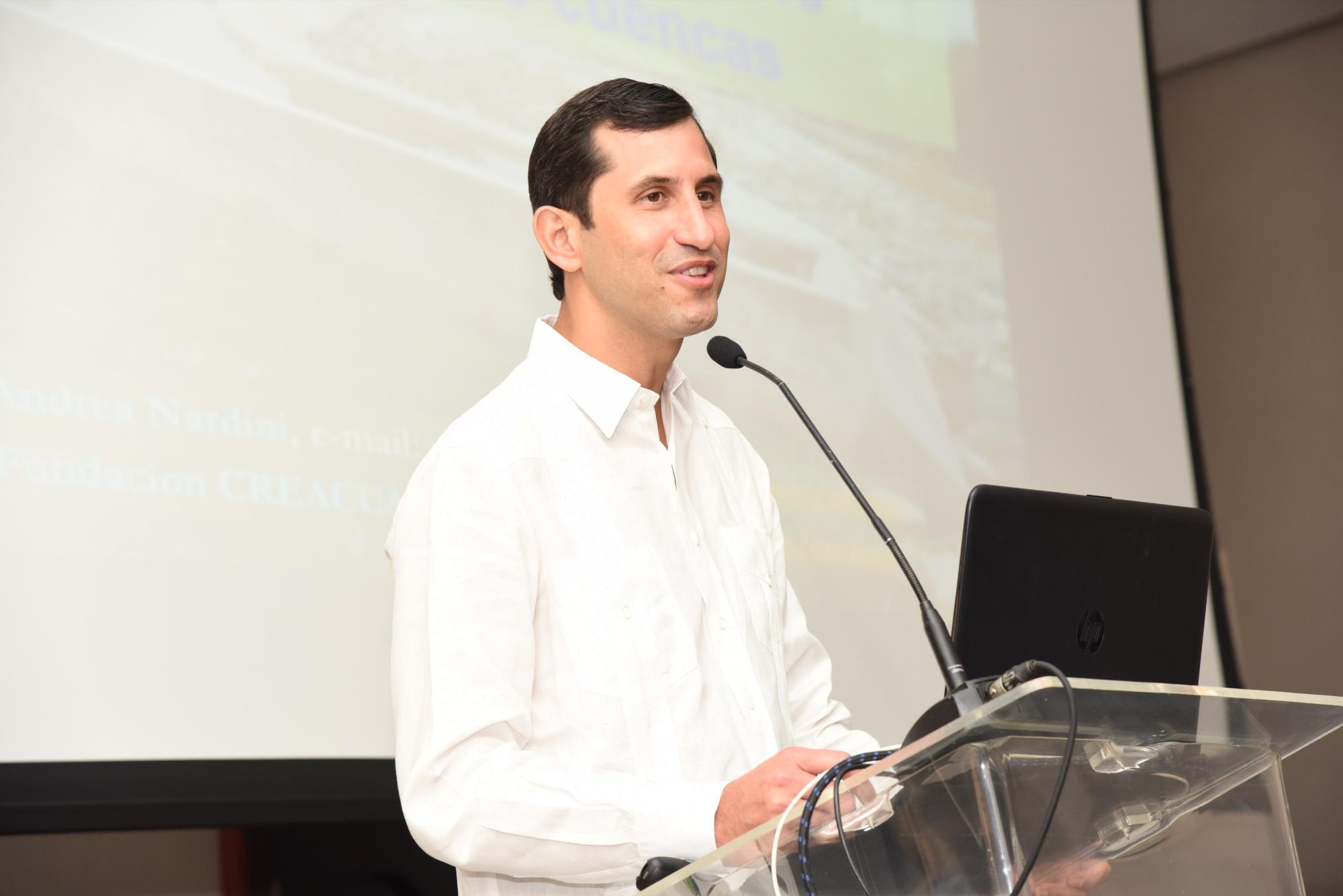 El presidente del Fondo de Agua Santo Domingo, Roberto Herrera.