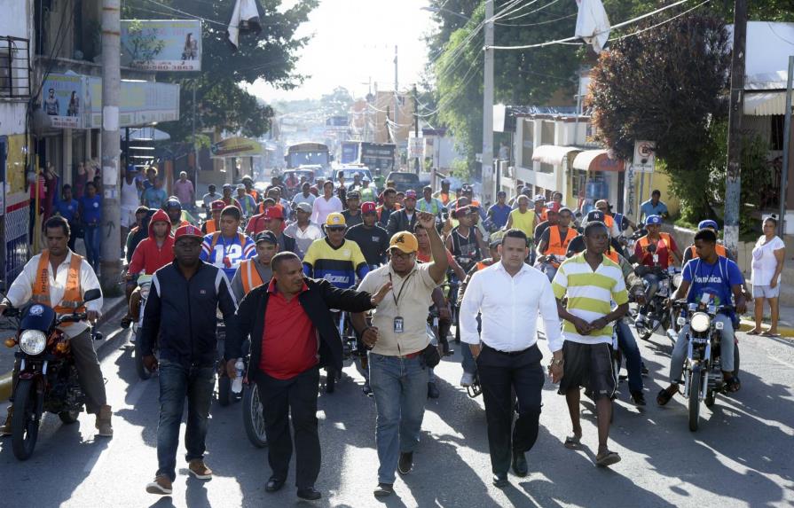 Motoconchistas se manifiestan contra la impunidad, delincuencia y criminalidad