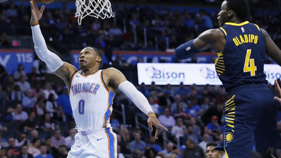 Westbrook se lució ante el antiguo equipo de Paul George, que fue limitado a 10 puntos