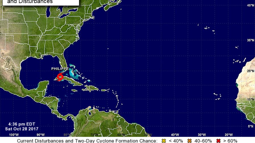 Se forma sobre el oeste de Cuba la tormenta tropical Philippe 