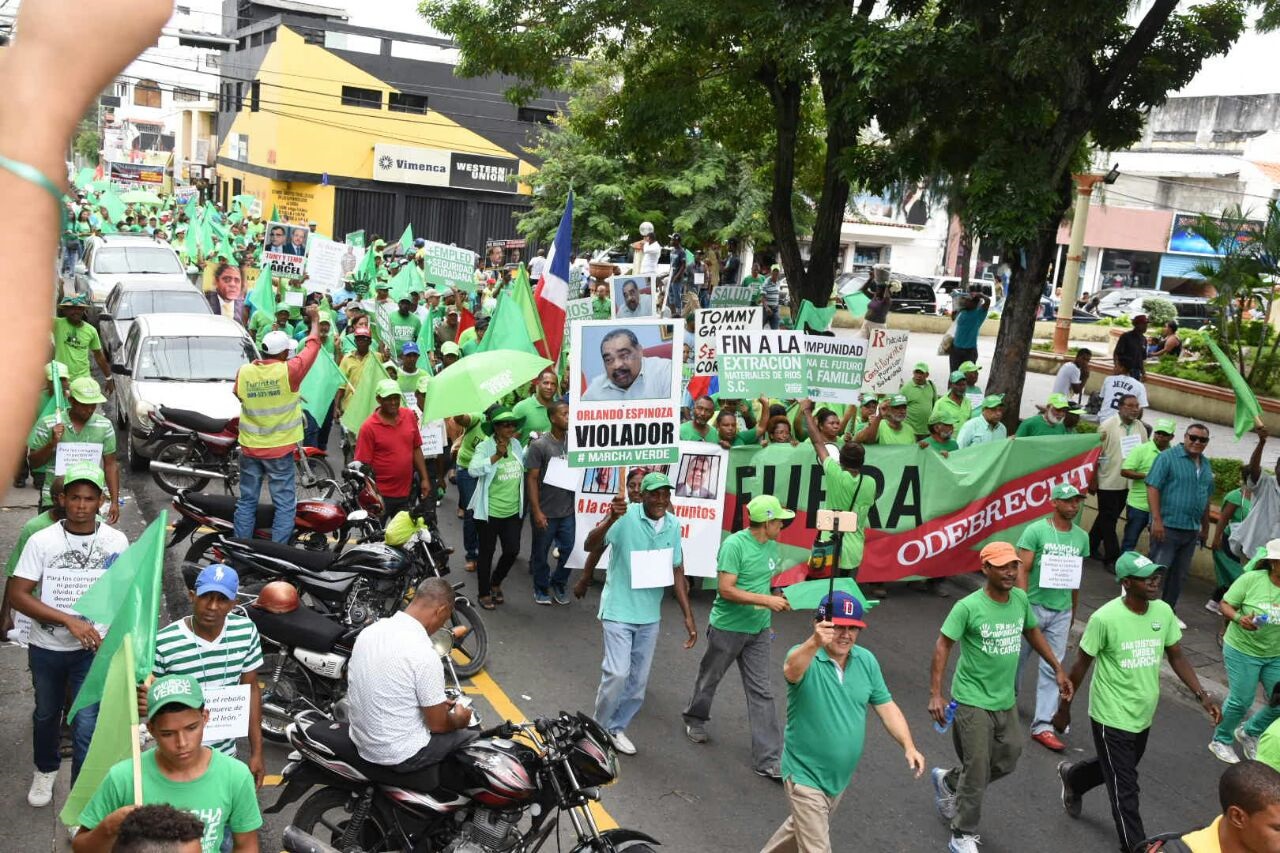 Manifestación contra la corrupción y la impunidad en San Cristóbal.