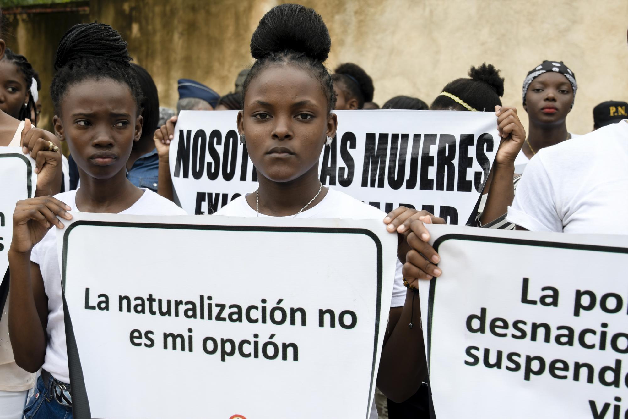 Algunas de las jóvenes de ascendencia haitiana que dicen haber sido afectada por sentencia 168-13 del Tribunal Constitucional. 