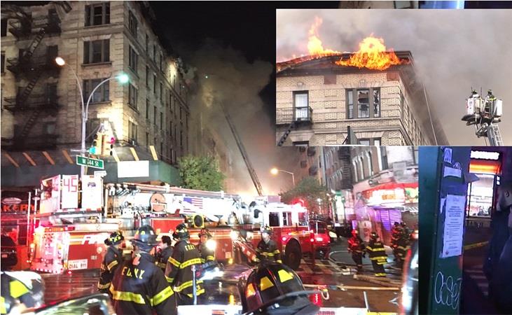 Varias familias dominicanas desplazadas por incendio en Alto Manhattan