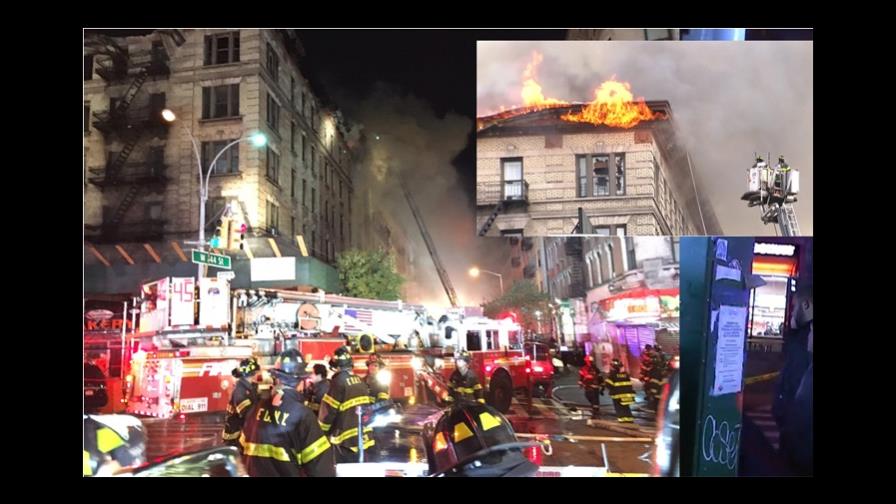 Varias familias dominicanas desplazadas por incendio en Alto Manhattan