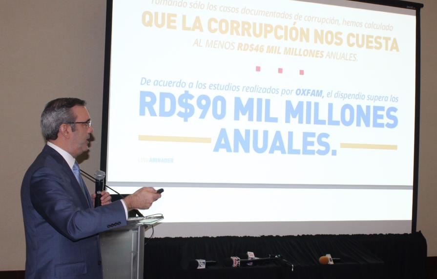 Luis Abinader plantea consenso para un plan contra la corrupción en el país