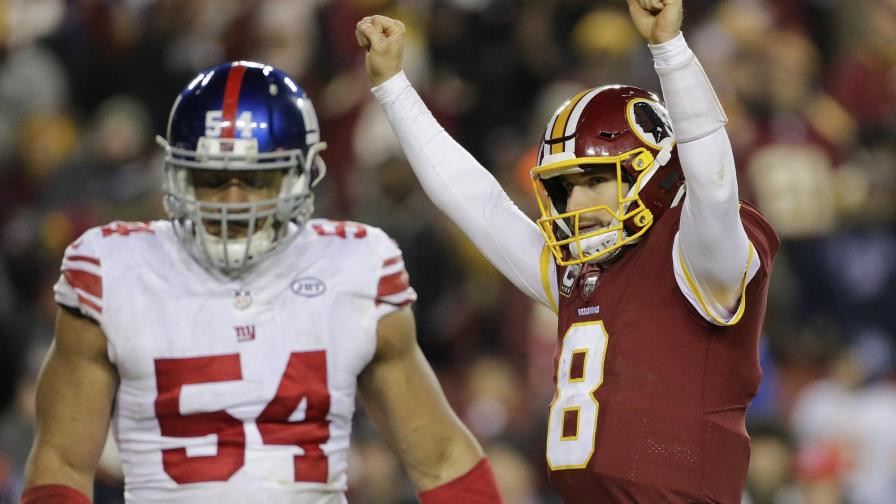 Redskins se imponen 20-10 a Giants en Día de Gracias
