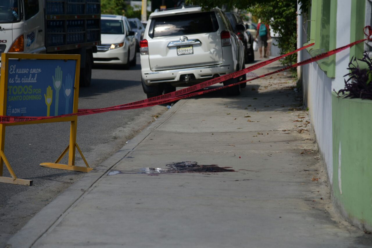 Vista del lugar donde cayó abatida la joven Yeraldín Sánchez.