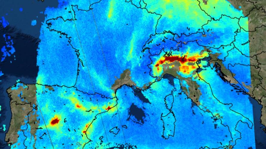 La contaminación atmosférica captada por un satélite